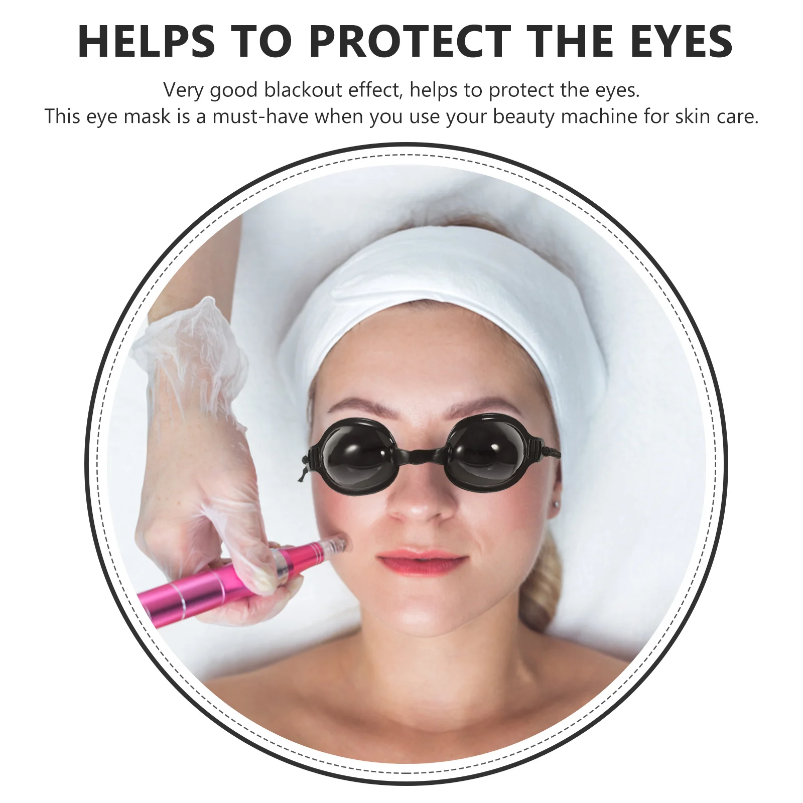 

1Set Protective Eye Patch Eye Mask Adjustable PU Material Comfortable Shading Goggle for Patients