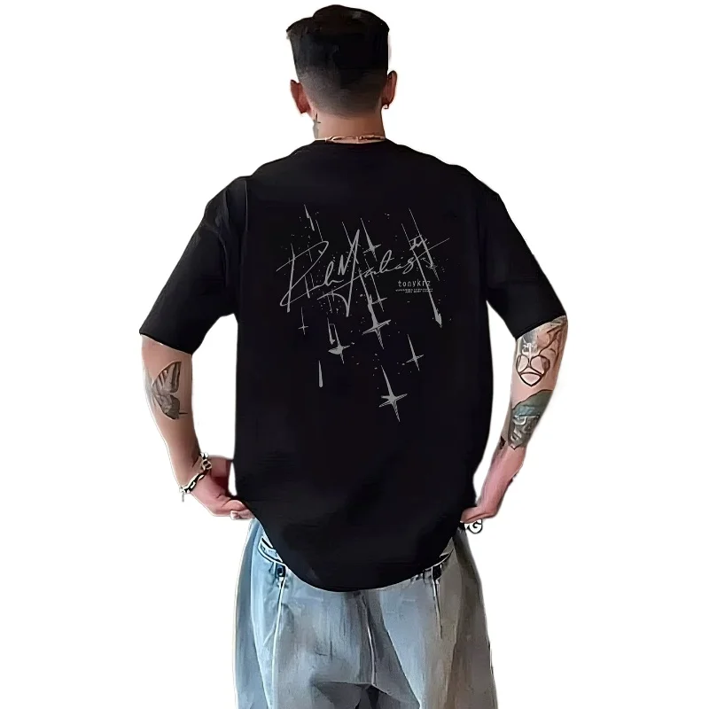 American Trend Short-sleeved T-shirt Round-neck Pure Cotton Top 2026 Summer New Style Fashion Men Women Same Base Layer T-shirt