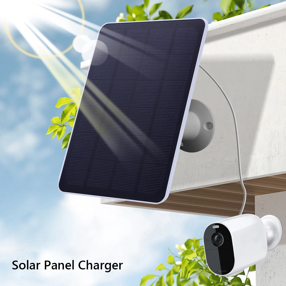 4W/6W Solar Panel Camera Charger with 9.8ft Micro USB Cable Camera Solar Panel for Arlo Essential Spotlight/XL Spotlight Camera