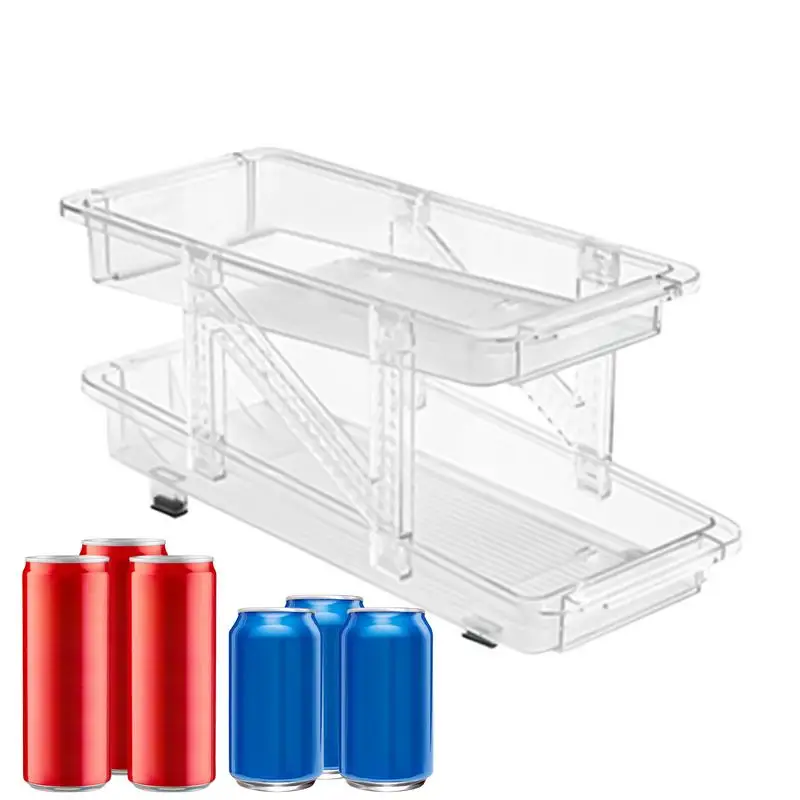 

Refrigerator Organizer Bins Automatic Rolling Beverage Soda Can Storage Box For Fridge Beverage Organizer For Beer Sodas
