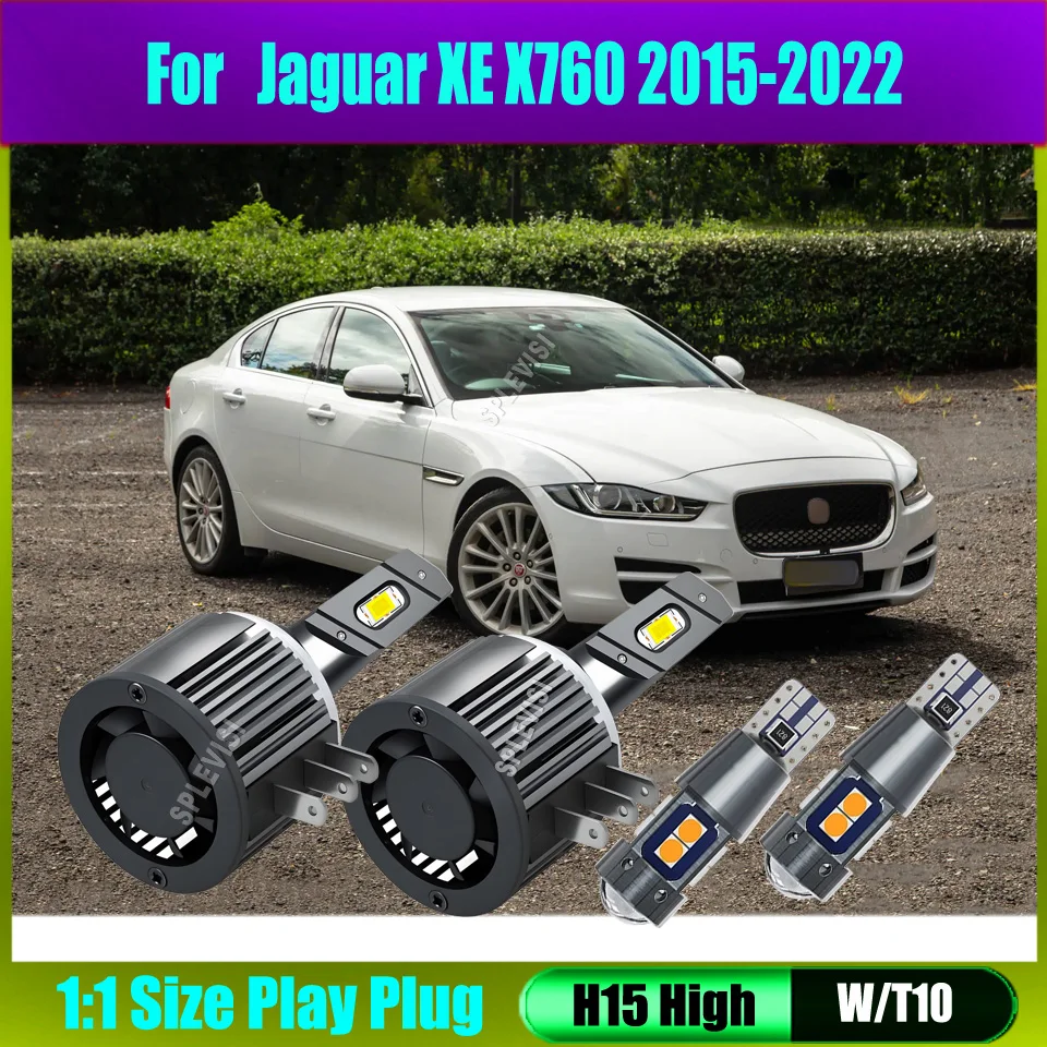 

H15 Canbus LED Headlight Bulb DRL Lights Auto Lamp CSP Chip Automotivo 12V 6000K For Jaguar XE X760 2015 2016 2017 2018-2022