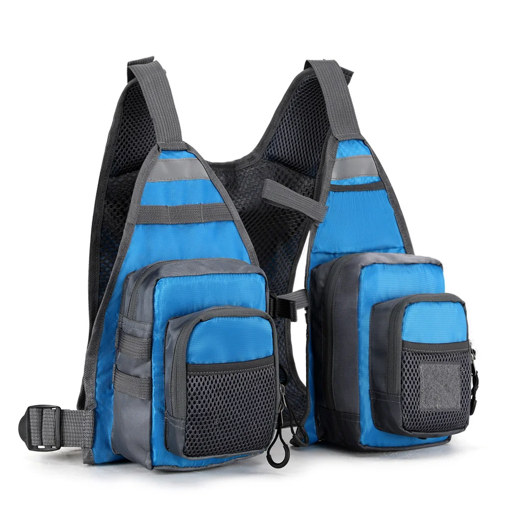 Men'S Fishing Vest Bag Cycling Fishing Vest Bag Multifunctional Chest Bag Ultra Lightweight Fly Fishing Vest for Men Women view 5