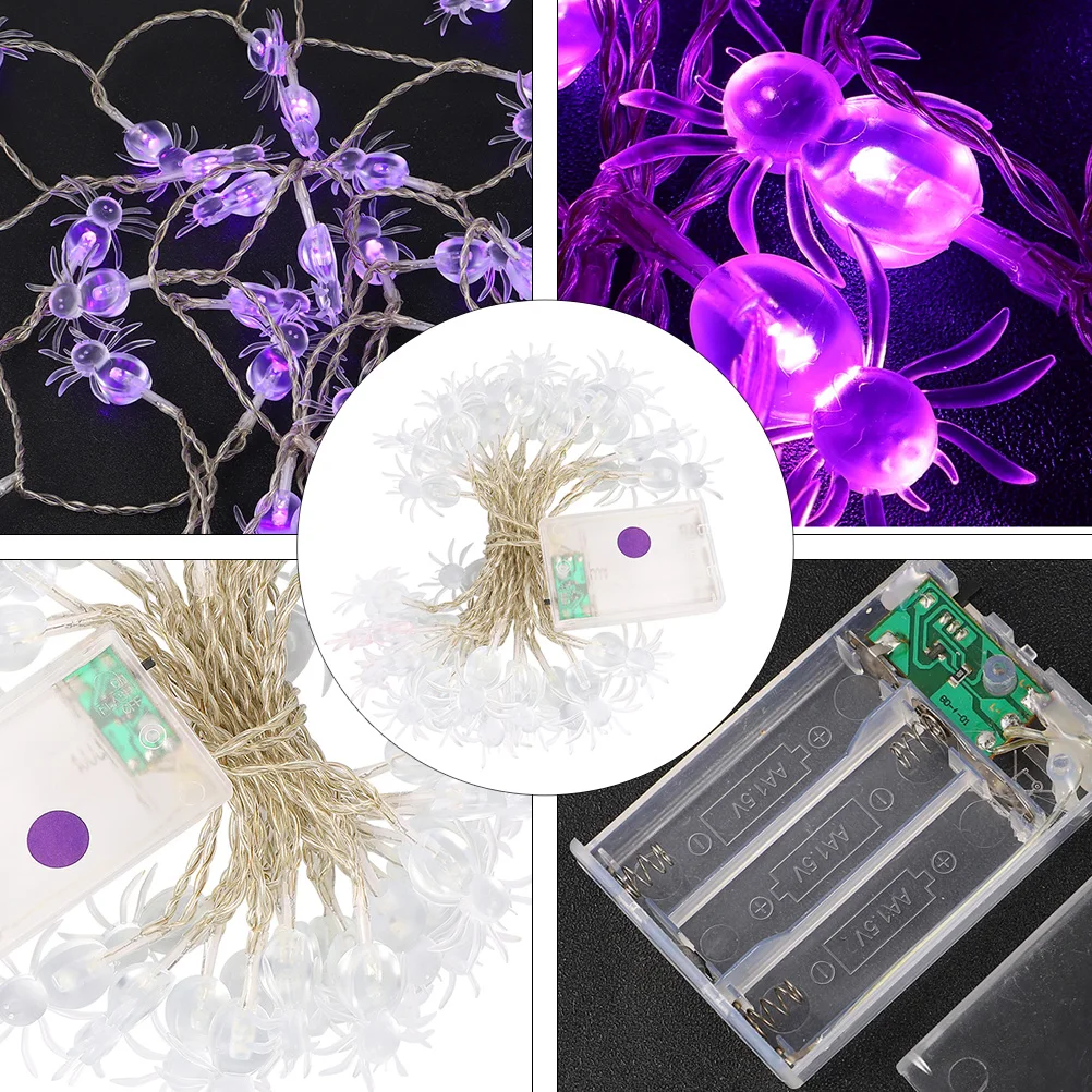 

3M Spider Halloween LED Lights String Eco Friendly Safe Decoration for Wall Window Door Floor Ceiling Grass Post Building