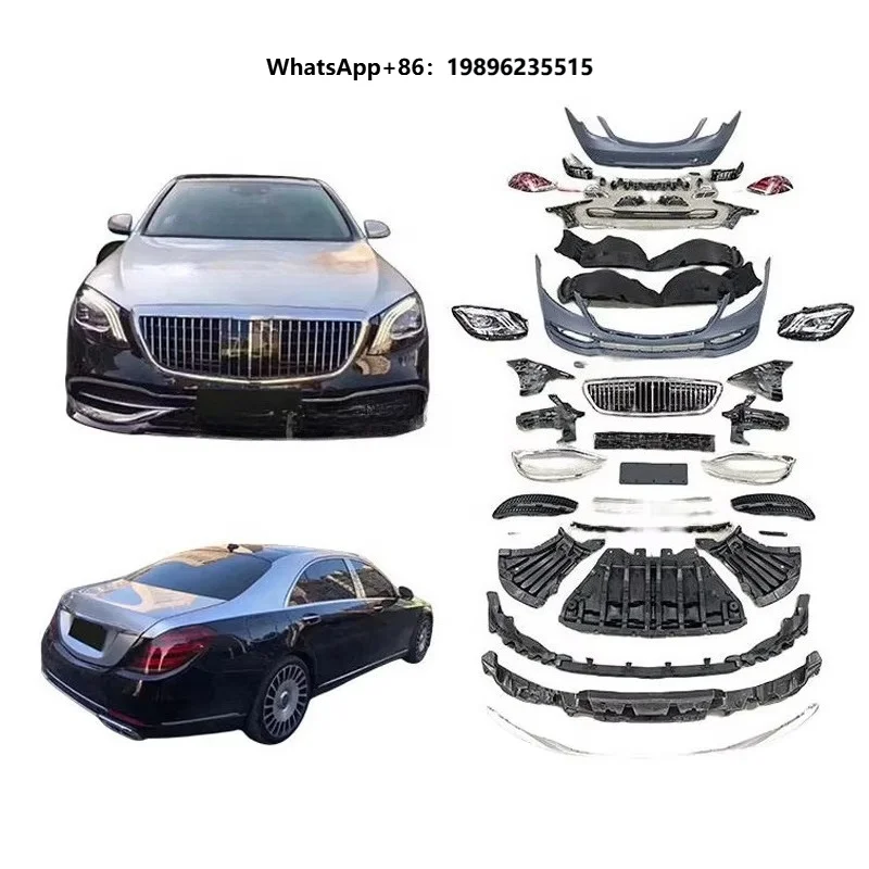 New Hot Selling PP Plastic Design Car Bumper Lights Grille Body Kit with Clips for S Class W222