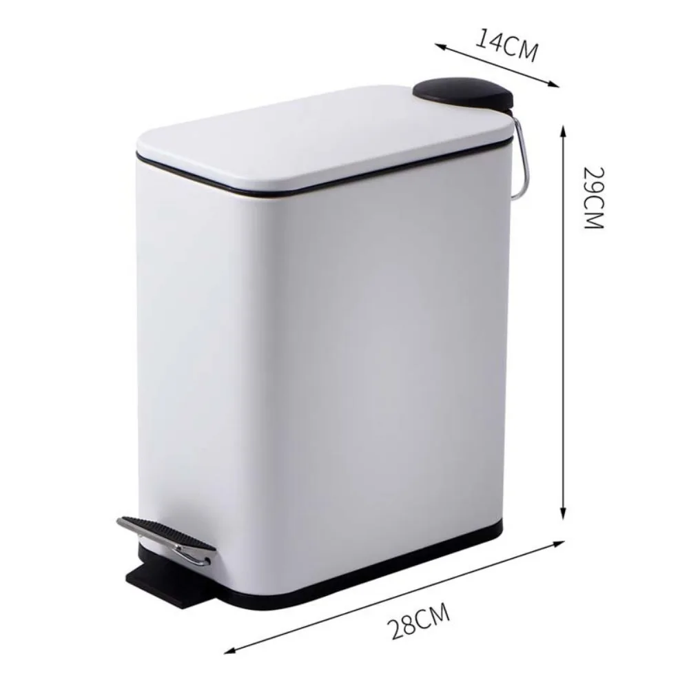 Silent Slow-down Rectangular Trash Can Household Covered Trash Can Living Room Kitchen Bathroom Double Bucket Trash Can