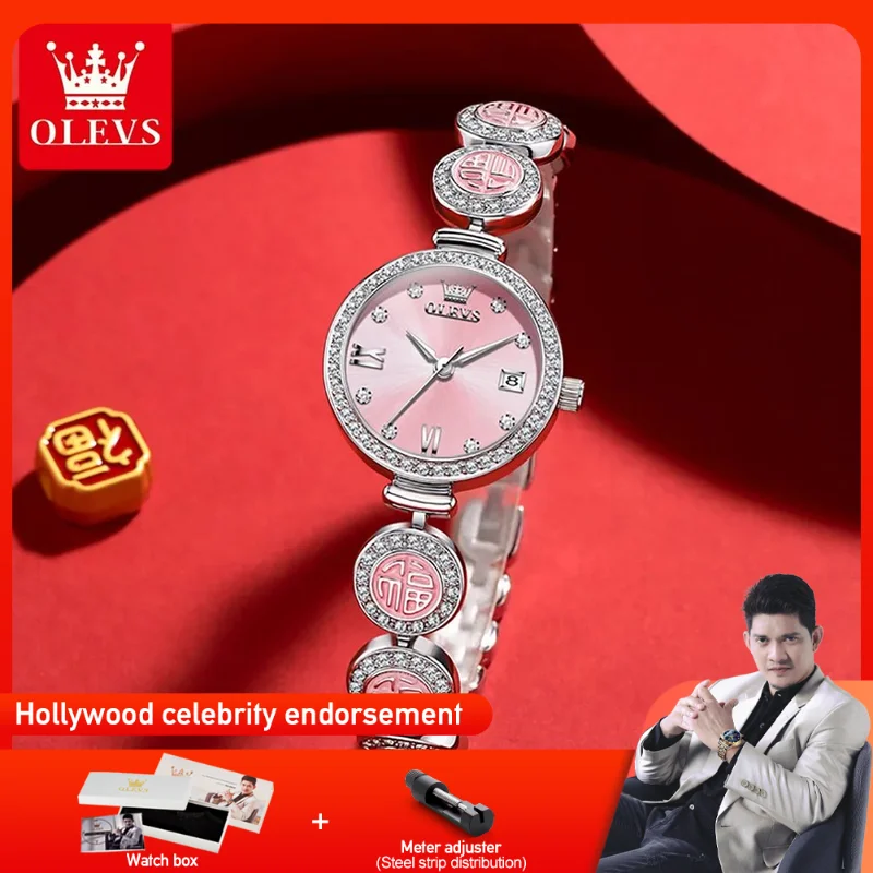 

OLEVS 5630 Woman Watch Elegant Fashion Quartz Watch Waterproof Luminous Chronograph Date Good Luck Ladies Watch Original Reloj