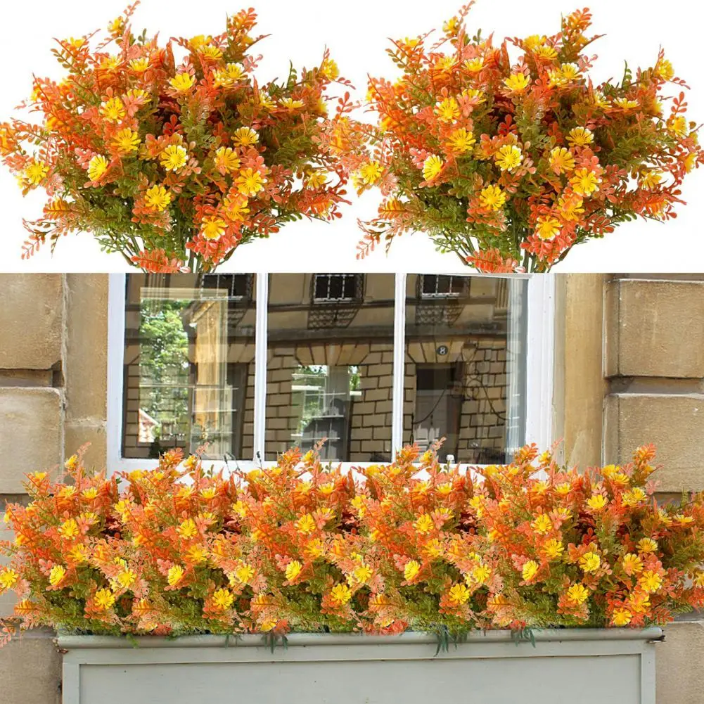Indoor Artificial Flowers Realistic Artificial Flower 6 Pcs Fall Artificial Flowers Set Realistic Faux Bloom for Home