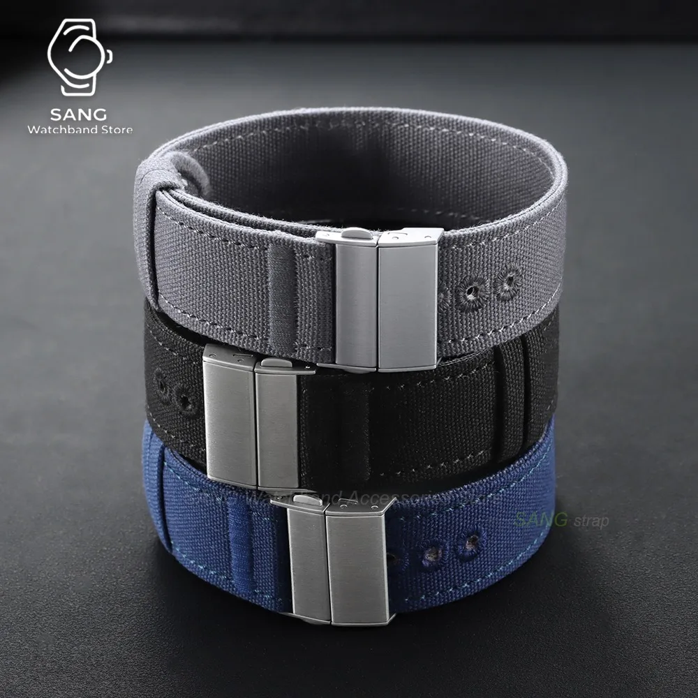 20/22mm Universal Bracelet for Rolex for Omega Folding Buckle Fabric Nylon Weave Military Strap Waterproof Soft Sport Watch Band