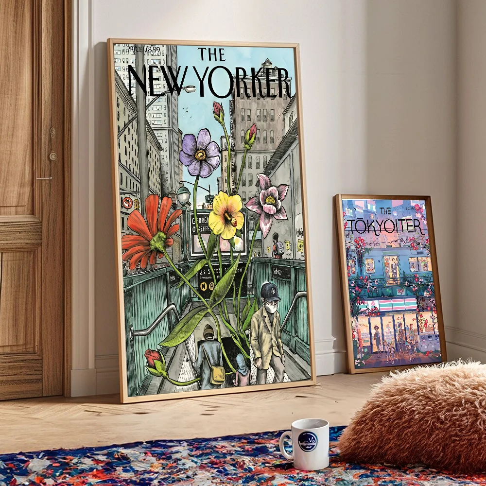 The-New-Yorker Magazine DIY Sticky Poster Vintage Room Bar Cafe Decor Home Decor