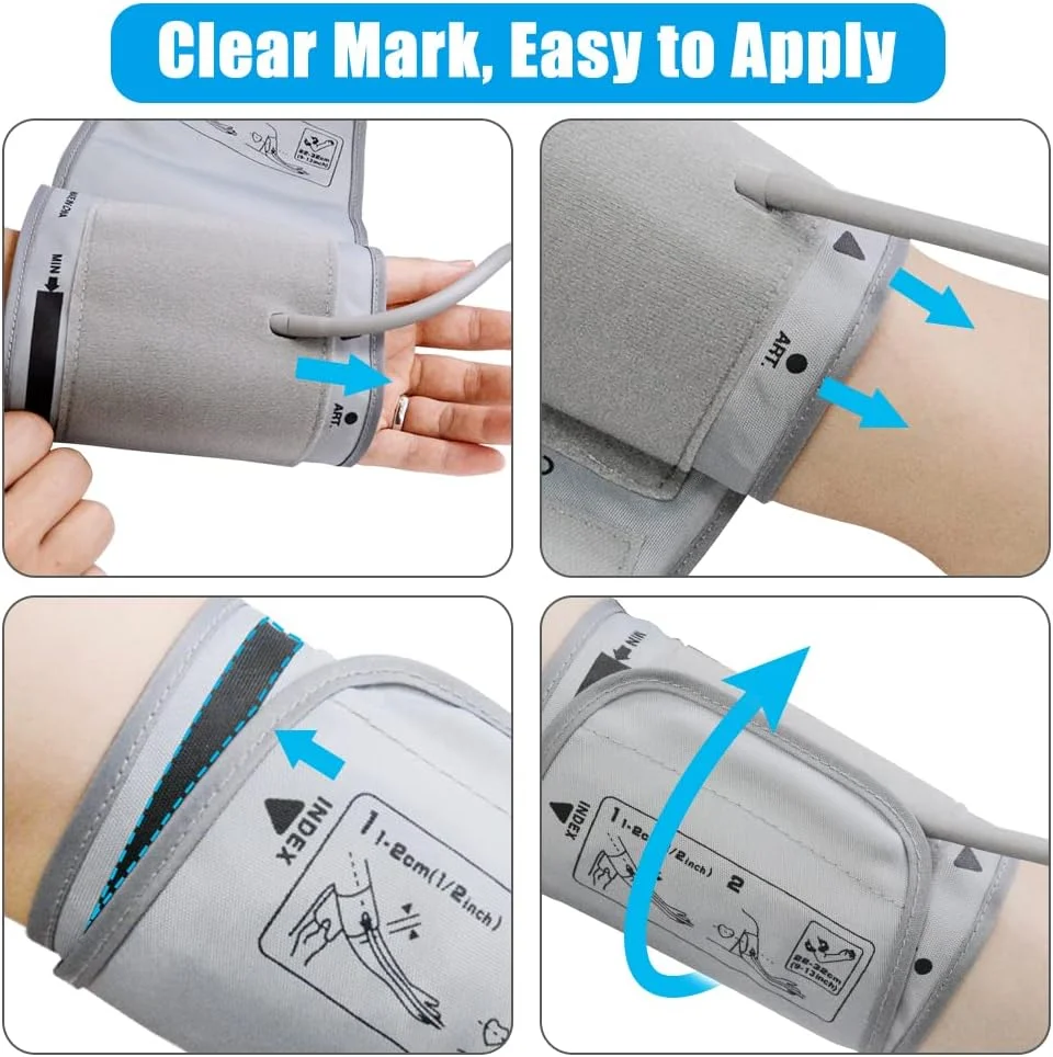 Mankiet do ciśnieniomierza dla dorosłych lub dużych dorosłych, rozmiar 22-32 cm lub 32-42 cm, cyfrowy mankiet na ramię do pomiaru ciśnienia krwi, pojedynczy rurkowy do urządzeń NIBP.