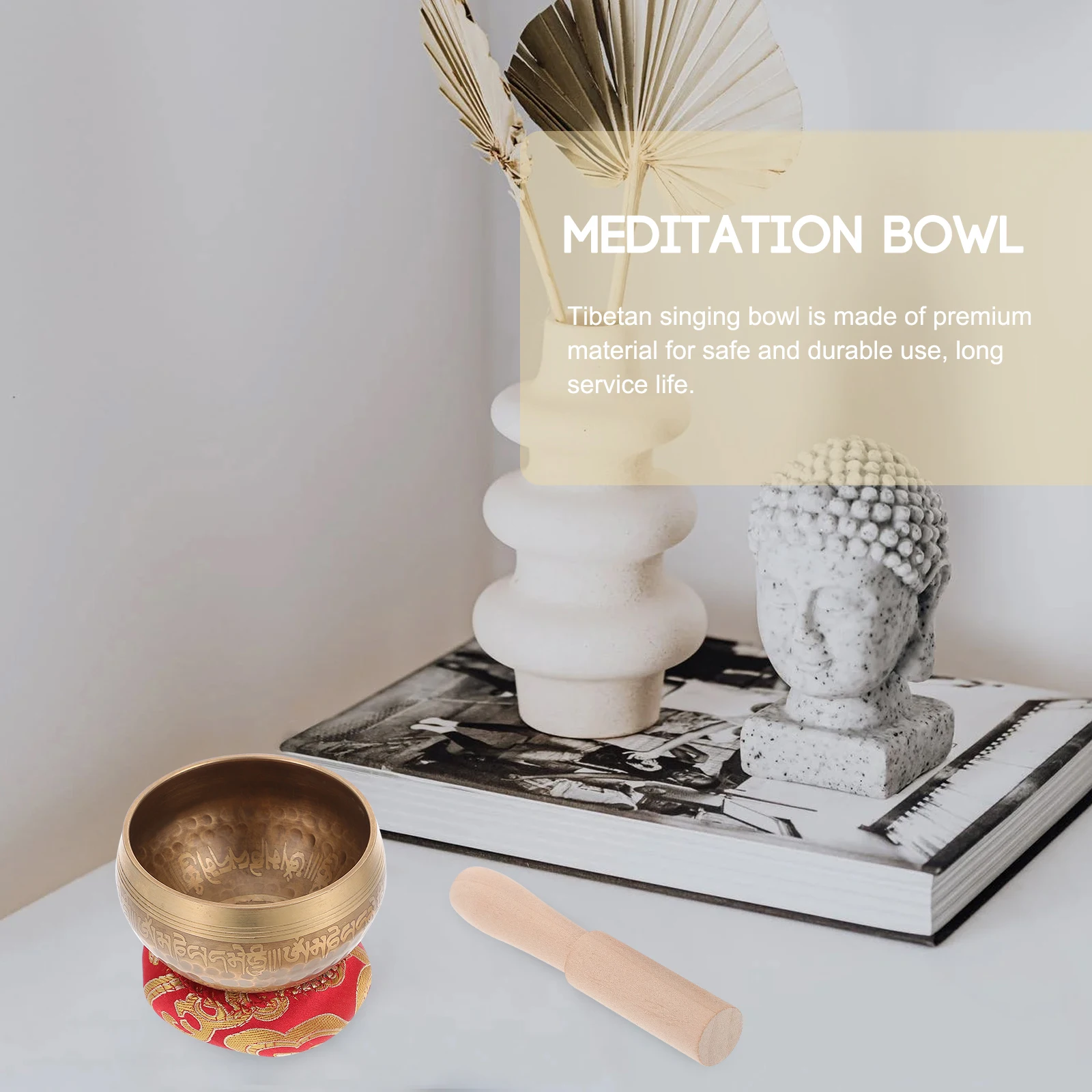 

Copper Singing Bowl Meditation Sound Bowl Handcrafted Premium Material Stress Relief Yoga Harmony Wooden Stick Cloth