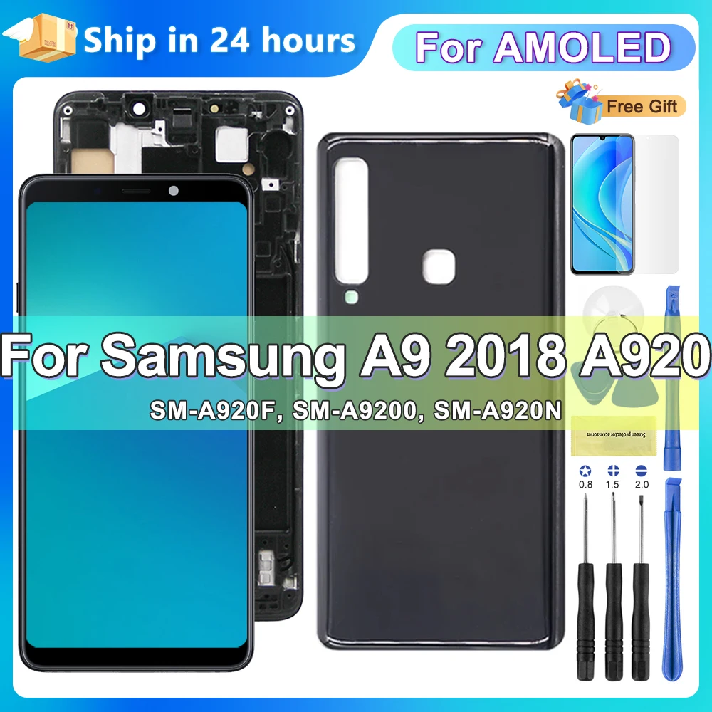 Oled Display Voor Samsung Galaxy A9 2018 A920 A920f Lcd-Scherm Touchscreen Digitizer Assemblage Voor Samsung A9 Star Pro Scherm