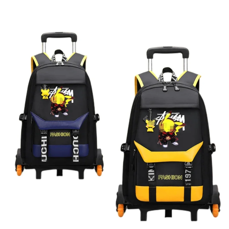 TAKARATOMY Backpack Trolley School Bag Pikachu School Bag Stationery Storage Backpack Multifunctional Travel Bag School Season