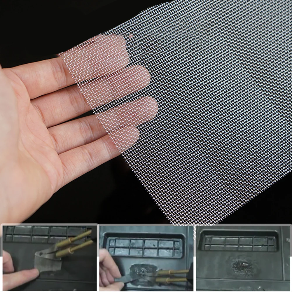 Automobile Bumper Stainless Steel Repair Mesh Plastic Crack Repair Mesh Welding Wire Mesh Net For Bumper Body Hood Vents 15x20cm