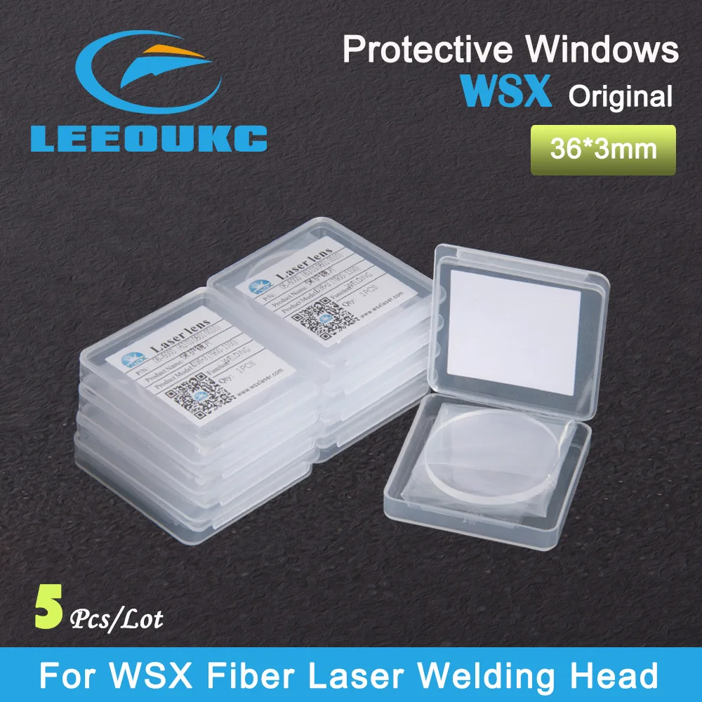 5Pcs/Lot WSX Original Protection Lens 36X3mm 1064nm Laser Protective Windows 36X3 Laser Lens For WSX Fiber Welding Head