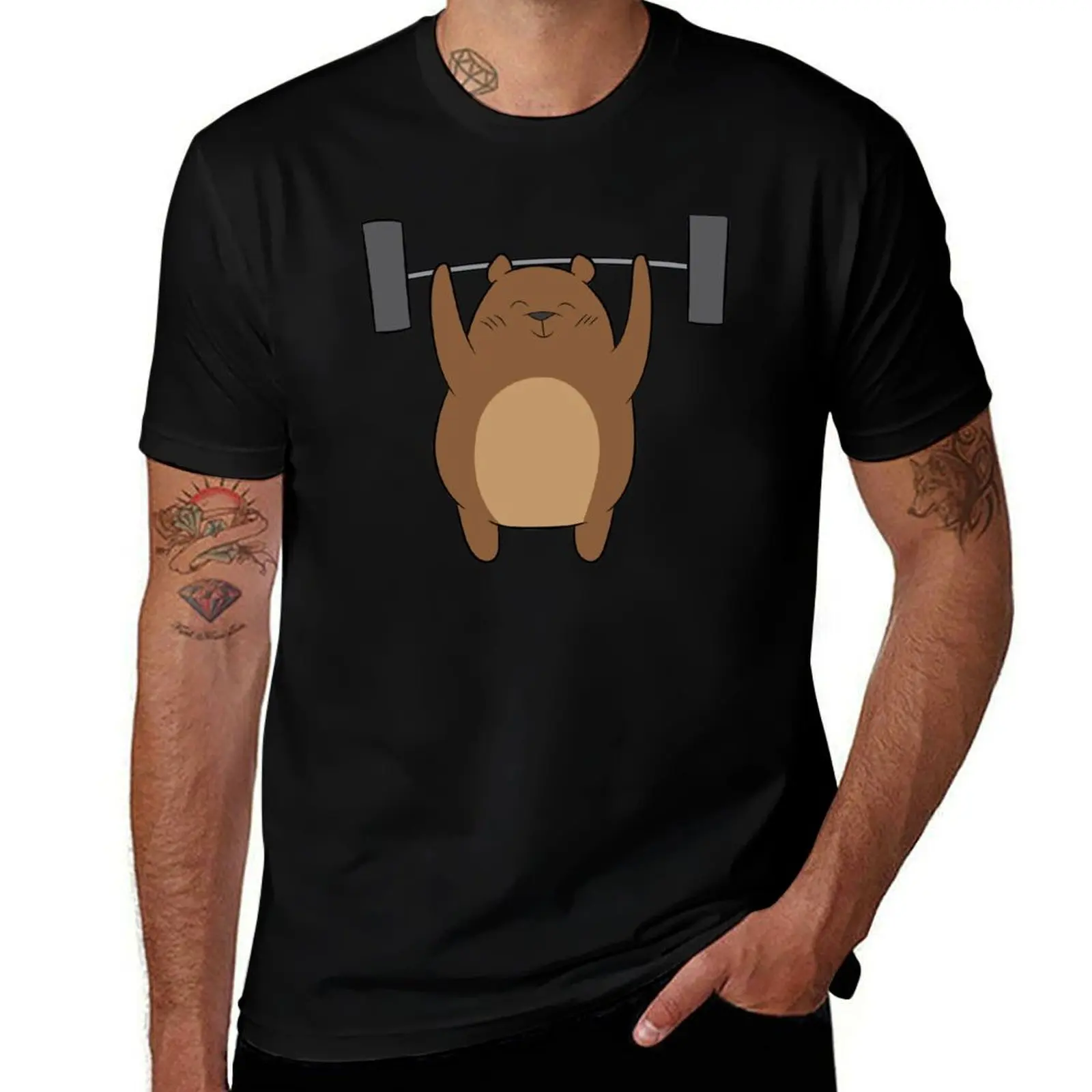 Weightlifting - Bear / Grizzly lifts weights T-Shirt Festival Short Sleeve T-Shirt