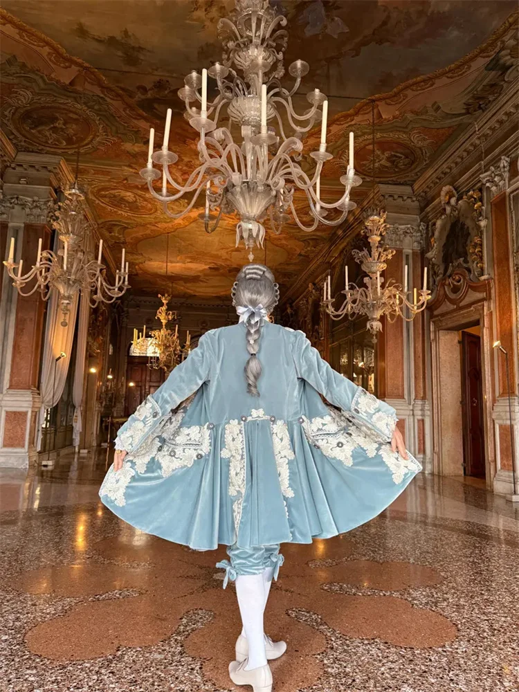 

1700s Victorian Rococo Baroque Royal French Prince King Louis XVI Costume entlemen Versailles Luxury Ball Gown