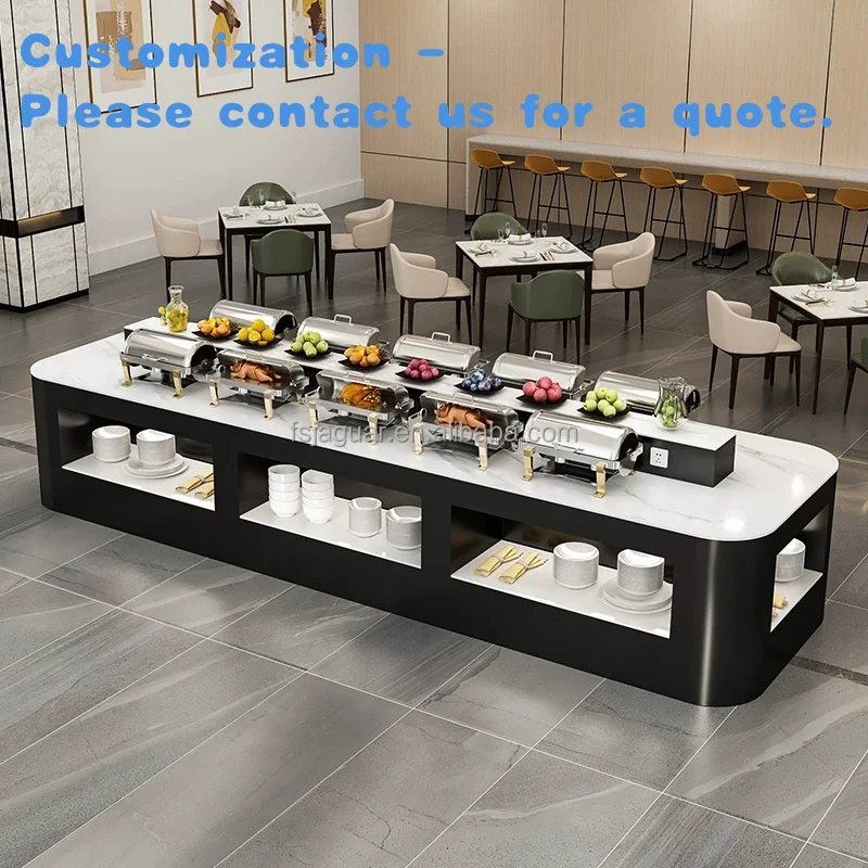 custom.Commercial Double-Sided Insulated Buffet Table Fast Food Serving Industrial Hotels Canteens Dining Establishments