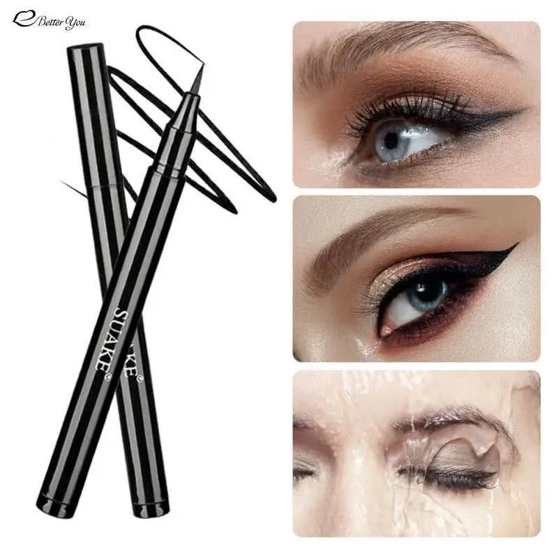 Black Waterproof Quick Eyeliner Liquid Long Lasting Anti-oil Eye Liner Pencil Natural Makeup Cosmetic Beauty Eyepen 1PC