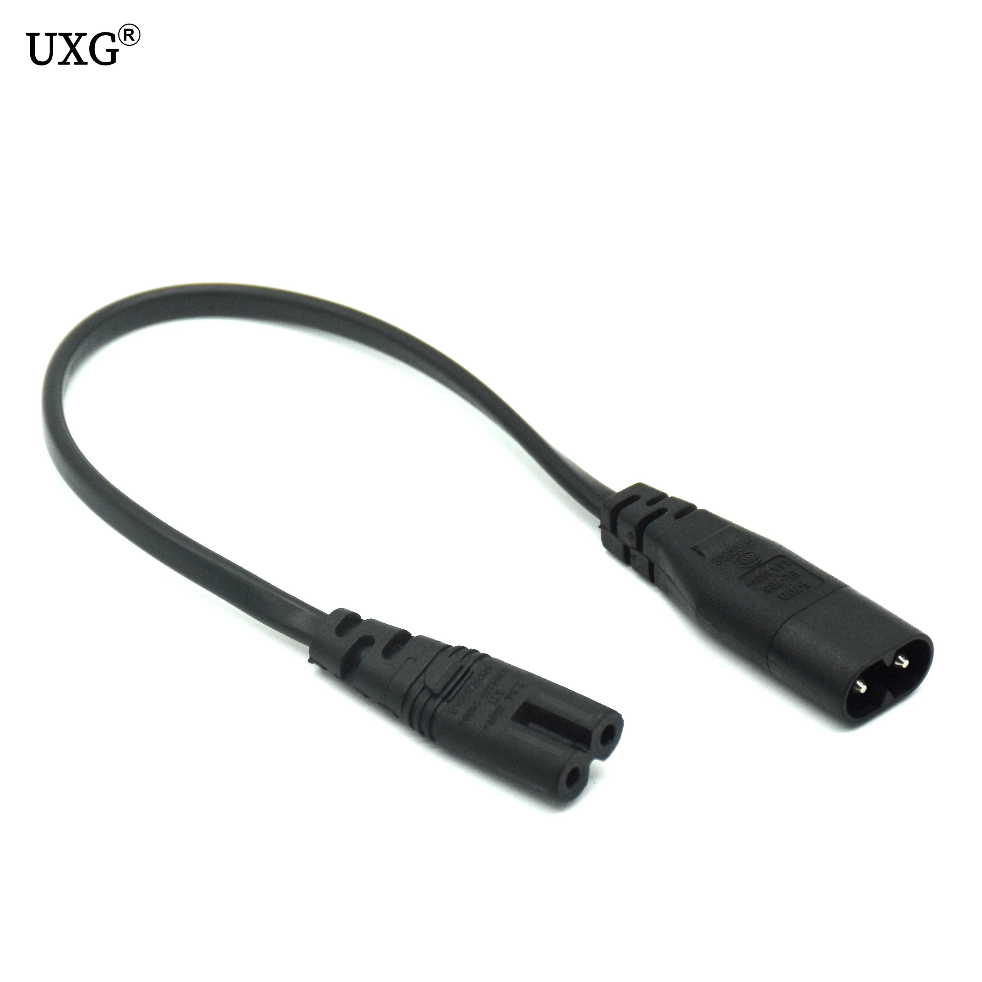 1PCS IEC 320 2-Pin C7 Female To C8 Male Figure 8 Power Adapter Extension Cable 0.3m 1.5m 3m 5m