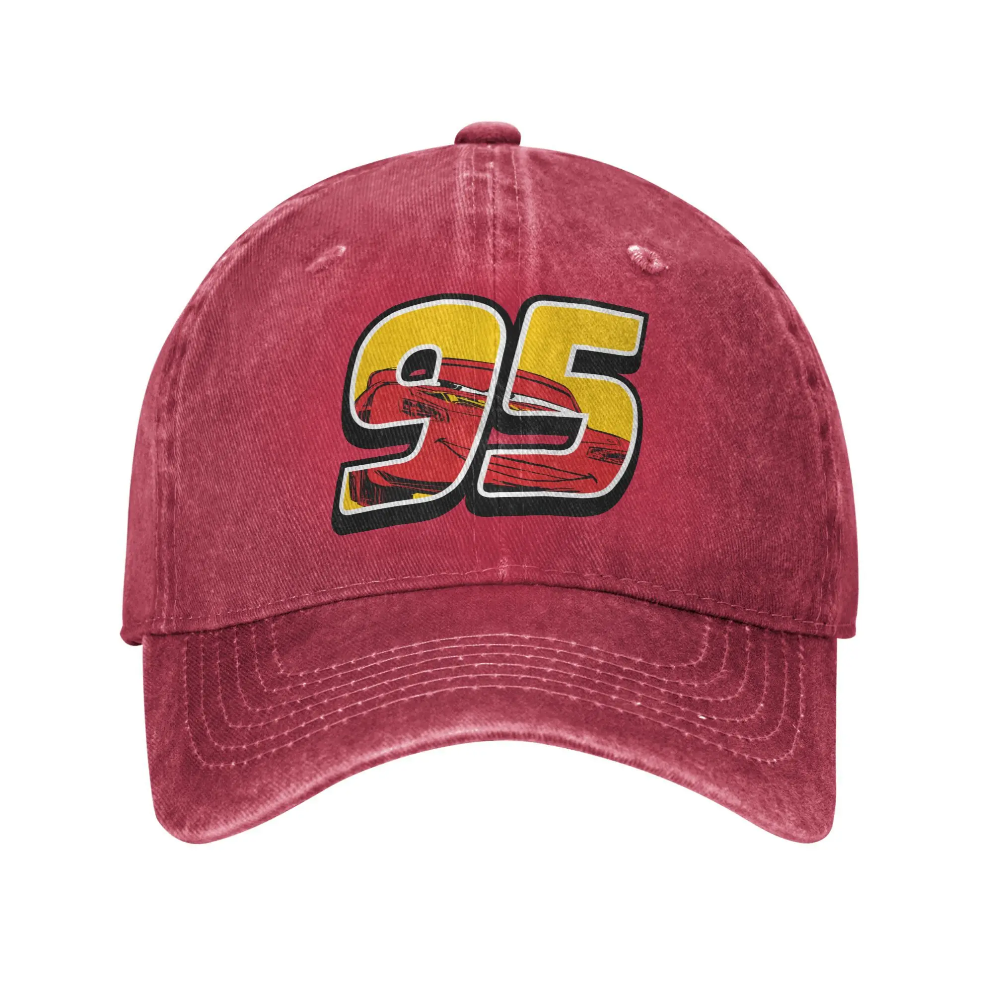 

Бейсболки Cars 3 Lightning McQueen Go 95, мужские и женские бейсболки, потертые шляпы, винтажная кепка Snapback для тренировок на открытом воздухе