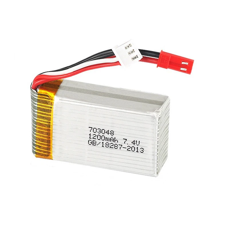 7.4V 2S 1200mAh 703048   Zestaw ładowarek Lipo do aktualizacji MJXRC X600 7.4V 1000mah 25c do zdalnie sterowanych zabawek części akumulatora