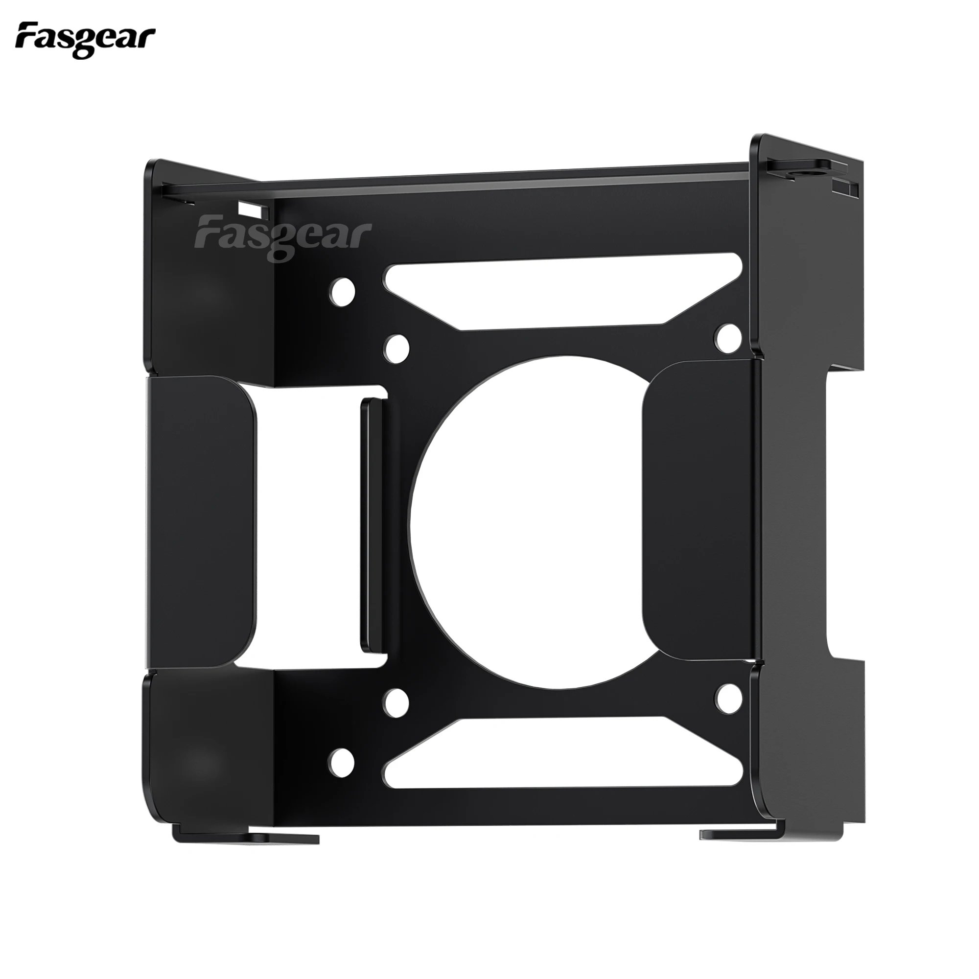 Fasgear Pure Aluminum Metal VESA Mount for Mac-mini M4 2024, Monitors Mounting Bracket for Under Desk with Anti-theft Function