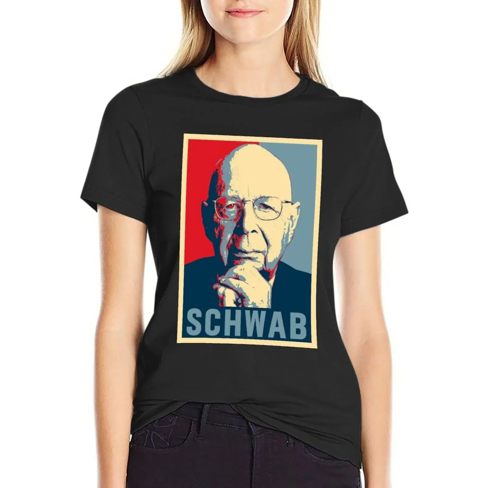 

Klaus Schwab Hope T-Shirt plus sizes anime clothes tees aesthetic clothes Woman clothes