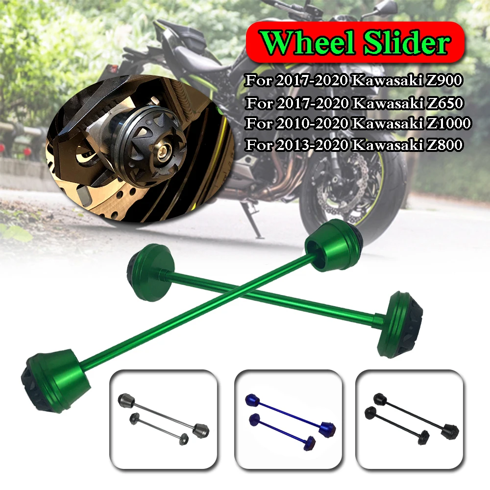 

For Z900 Z800 Z650 Z1000 SX Ninja 1000 2017 2018 2019 2020 Motorcycle Front & Rear Axle Fork Sliders Wheel Protector