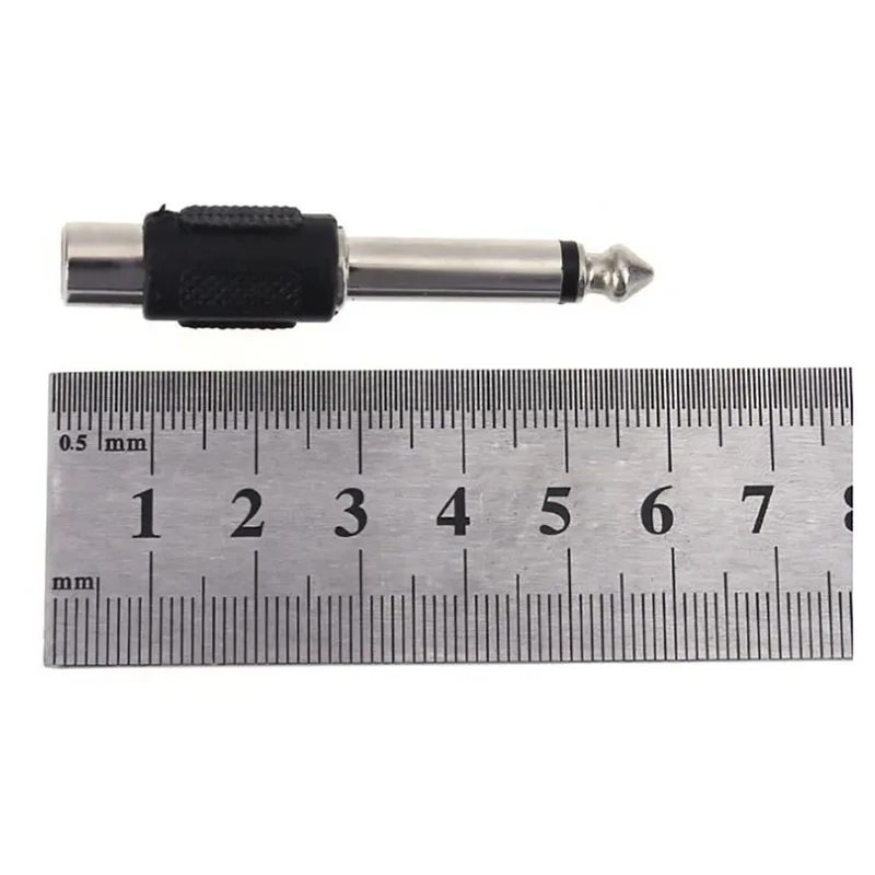 10 Pcs RCA Female Jack To 6.35mm 1/4\