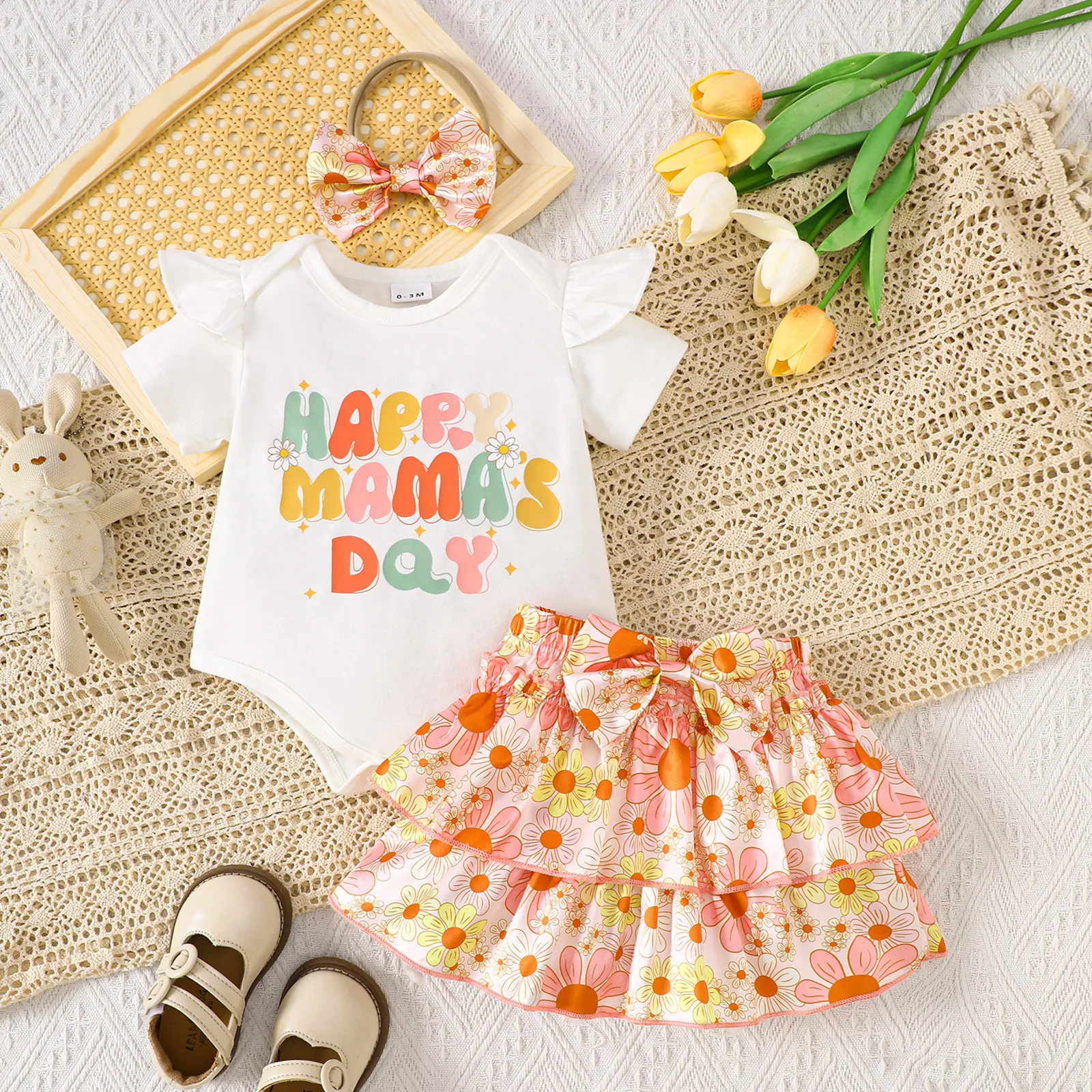 Mother's Day Daughter Clothing Skirt Set Newborn Princess Costume Children's Dresses Summer Baby Girl Dress Toddler Girl Clothes