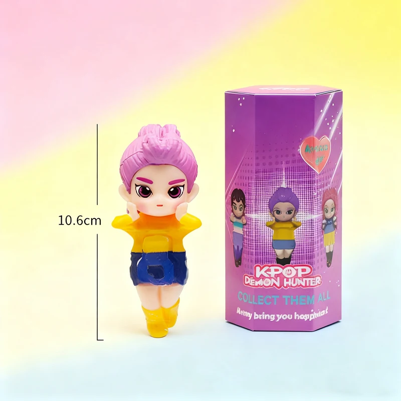 Caliente 2025 K-pop Demon Hunters coleccionable Mini figuras caja ciega Derpy Tiger Rumi Mira Zoey Sussy Doll Fan regalo de Navidad