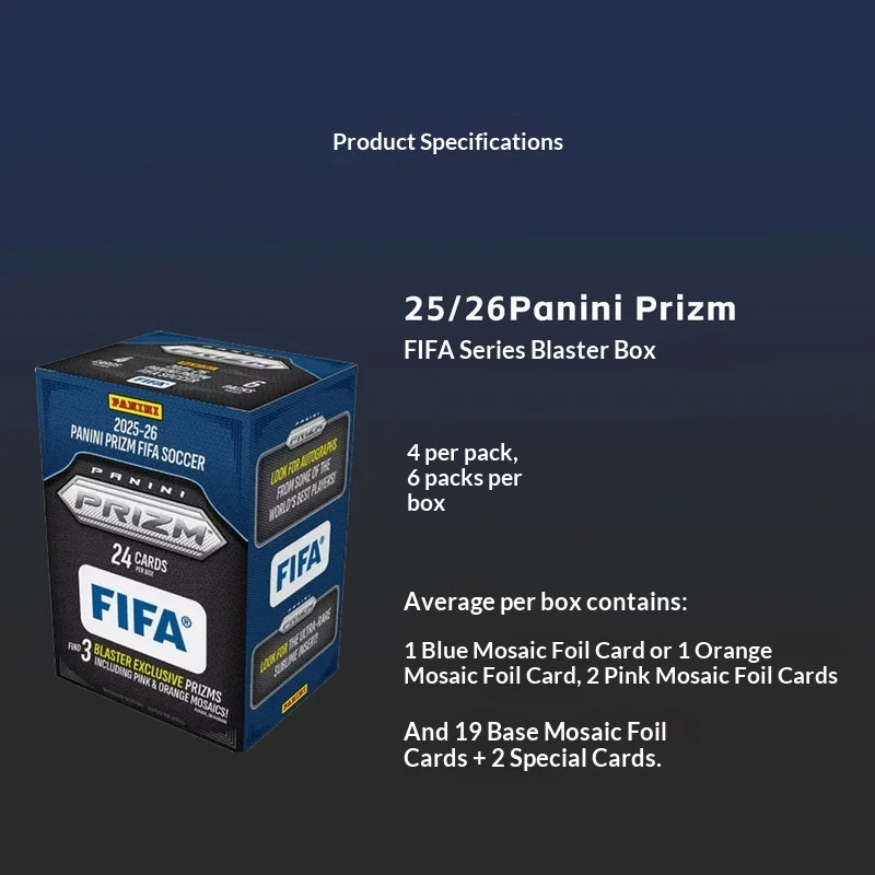 

Genuine 2025 26 Panini Prizm Fifa Soccer Blaster Box Trading Cards 24 Cards Per Box Exclusive Prizms For Sports Soccer Fans