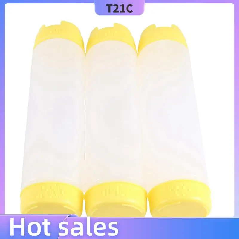 

T21C 6X 16Oz Inverted Plastic Squeeze Bottles, Refillable Tip Large Valve Dispenser Condiment Squeeze Bottle
