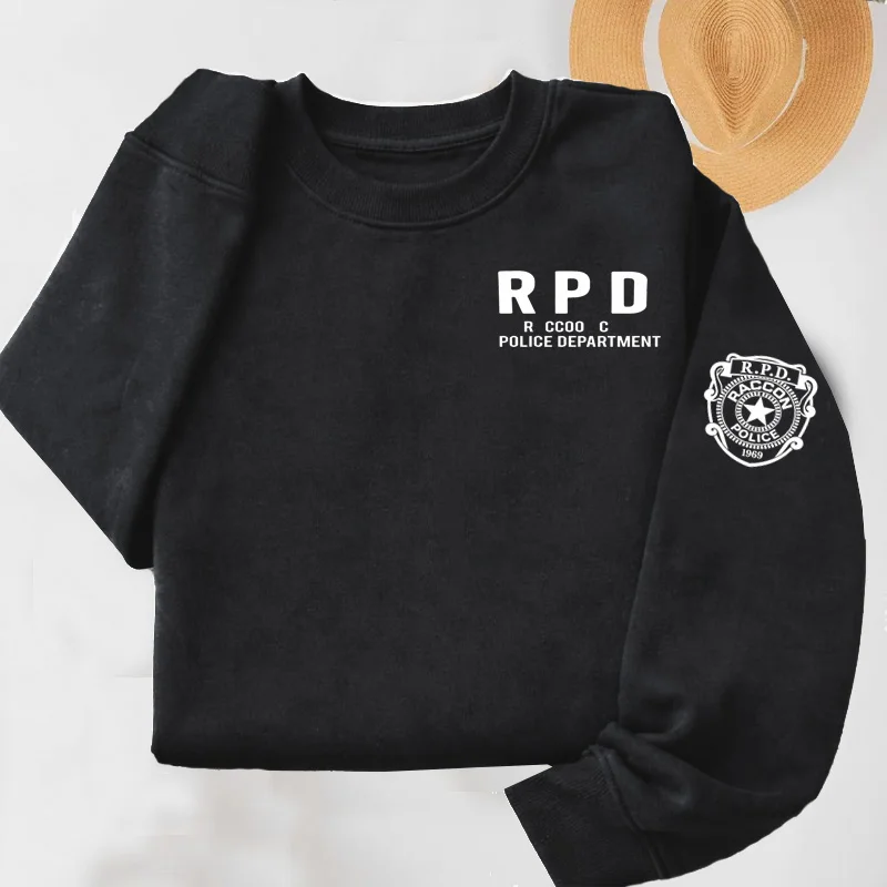 

Unisex Sweatshirt Men Women Harajuku Raccoon City Police Department Hooded Men Women Gamer Pullover Clothing Streetwear