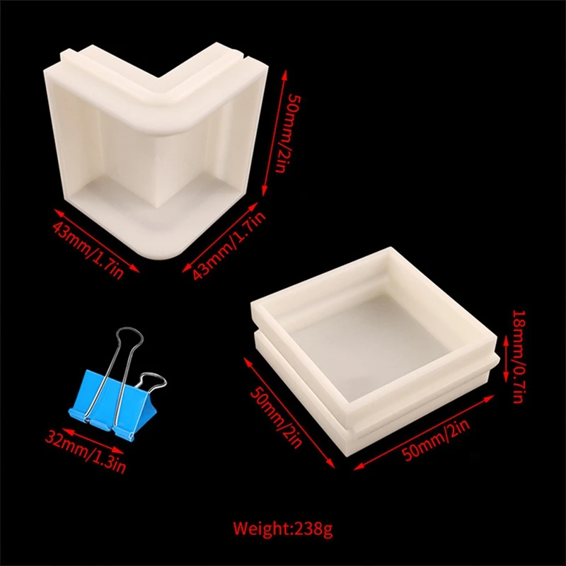 Kit alloggiamento stampo regolabile per la creazione di stampi in silicone, telaio alloggiamento riutilizzabile per la produzione di stampi in gomma siliconica Combination-AT64