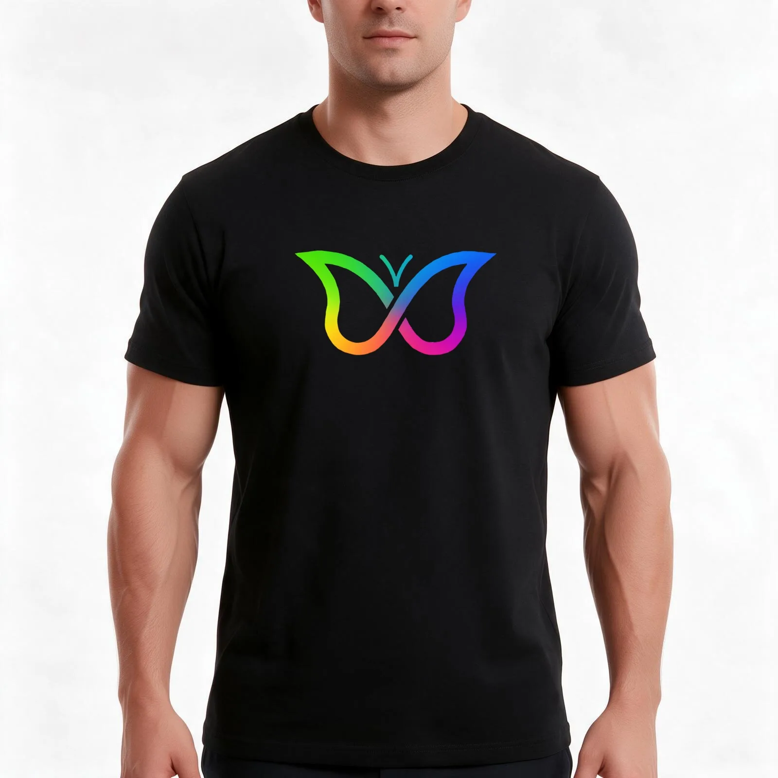 ADHD Butterfly Symbol T-Shirt Summer Casual Cotton Tee Oversized Streetwear Tops Vintage Graphic Print Unisex Men Women