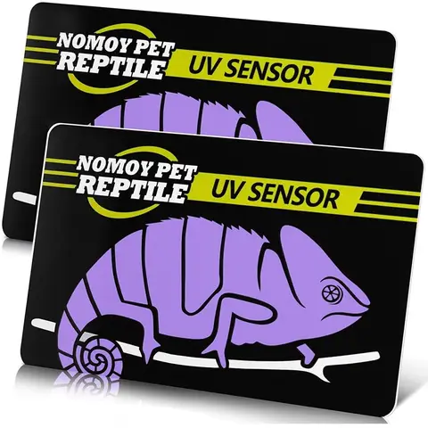 2pcs UVB 테스터 파충류 UVA UVB 형광 램프 테스터 카드 10 초 빠른 감지 테스터 애완 동물 공급 uvb 파충류 램프