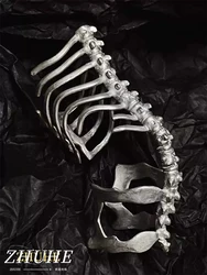 2024 New Spine Bone Ring New Gothic Style Men's And Women's Jewelry Party Gift