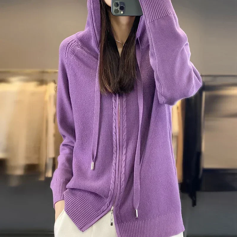 Sweaters Hoodies Women Soft Comfortable Sweater With Zipper For Women Loose And Casual Sweater Cardigan Women Sweatshirt Blazer