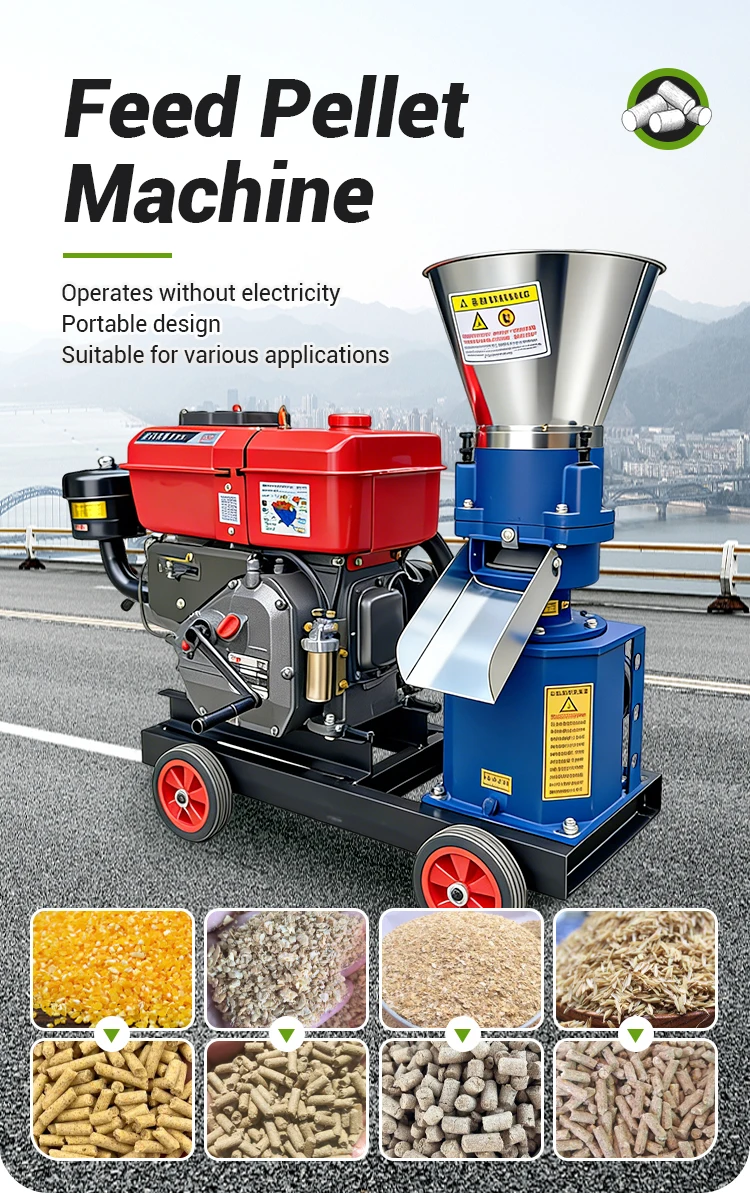 Feed processing and pelletizers for poultry and livestock, durable low-maintenance pelletizers