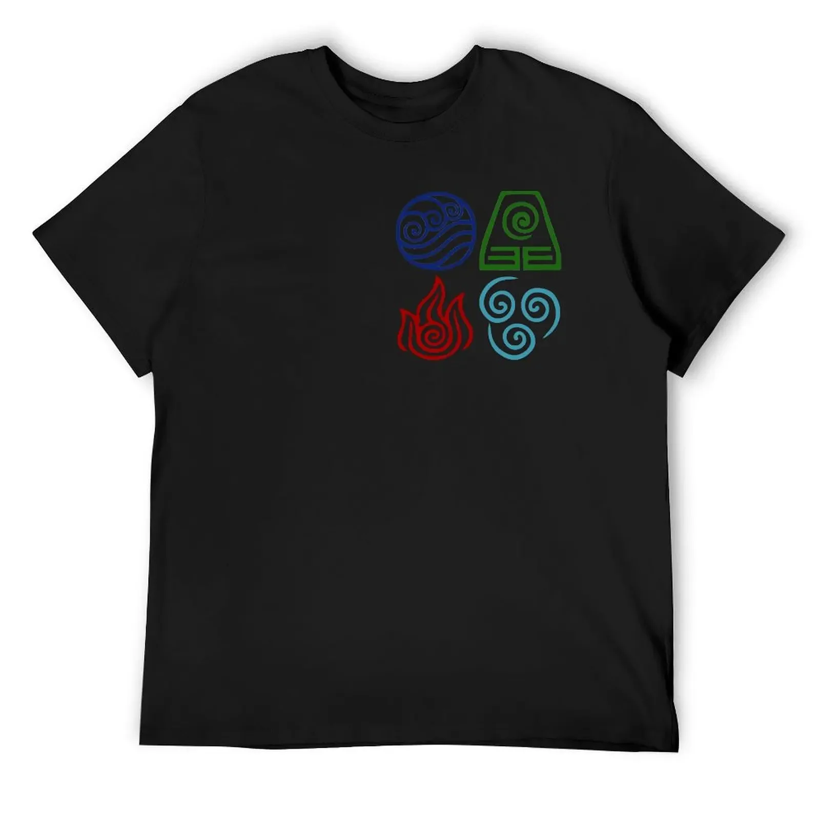 

Квадратная футболка Avatar Four Elements с графикой, новое издание, заготовки, тяжелые футболки для мужчин