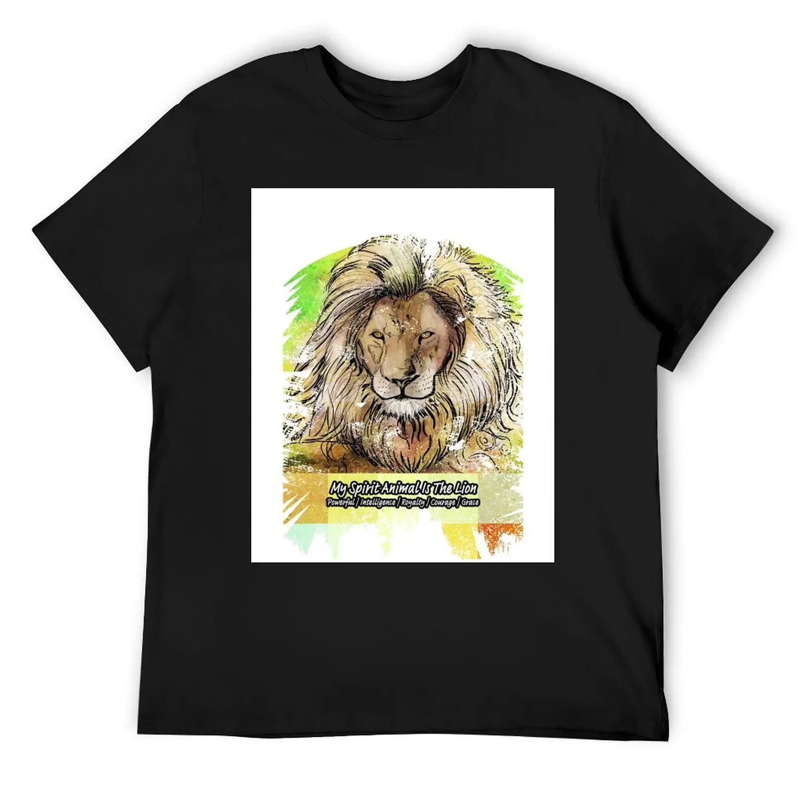 

Lion Is My Spirit Animal T-Shirt vintage graphic tee plus sizes summer top men t shirts high quality