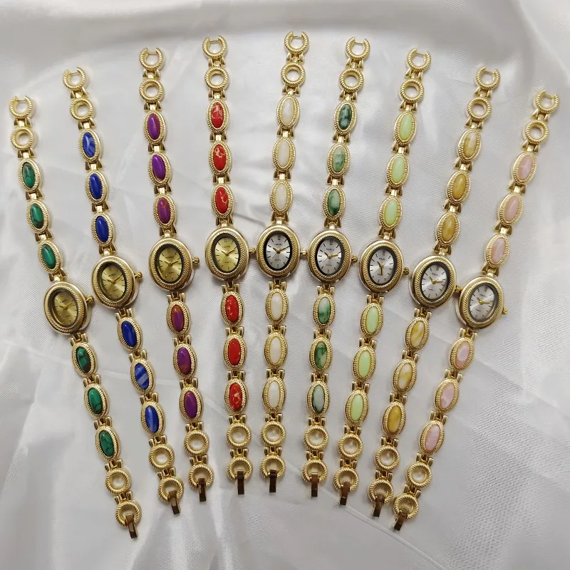 2025 orologi da donna ovali in oro di lusso delle migliori marche orologi da polso da donna braccialetto orologio femminile dorato regalo per la fidanzata Dropshipping