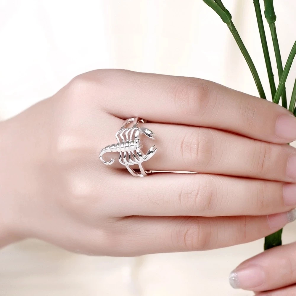 New 925 Sterling Silver Rings For Women fine Scorpion Fashion Party Gifts Girl student Charm wedding good luxury jewelry