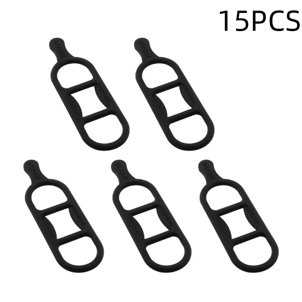 15 قطعة المصباح سيليكون الدراجة سيليكون حزام رمز الجدول مقاومة للاهتراء المقود ضوء حزام ضيق مستقر الدراجة مصباح يدوي حزام