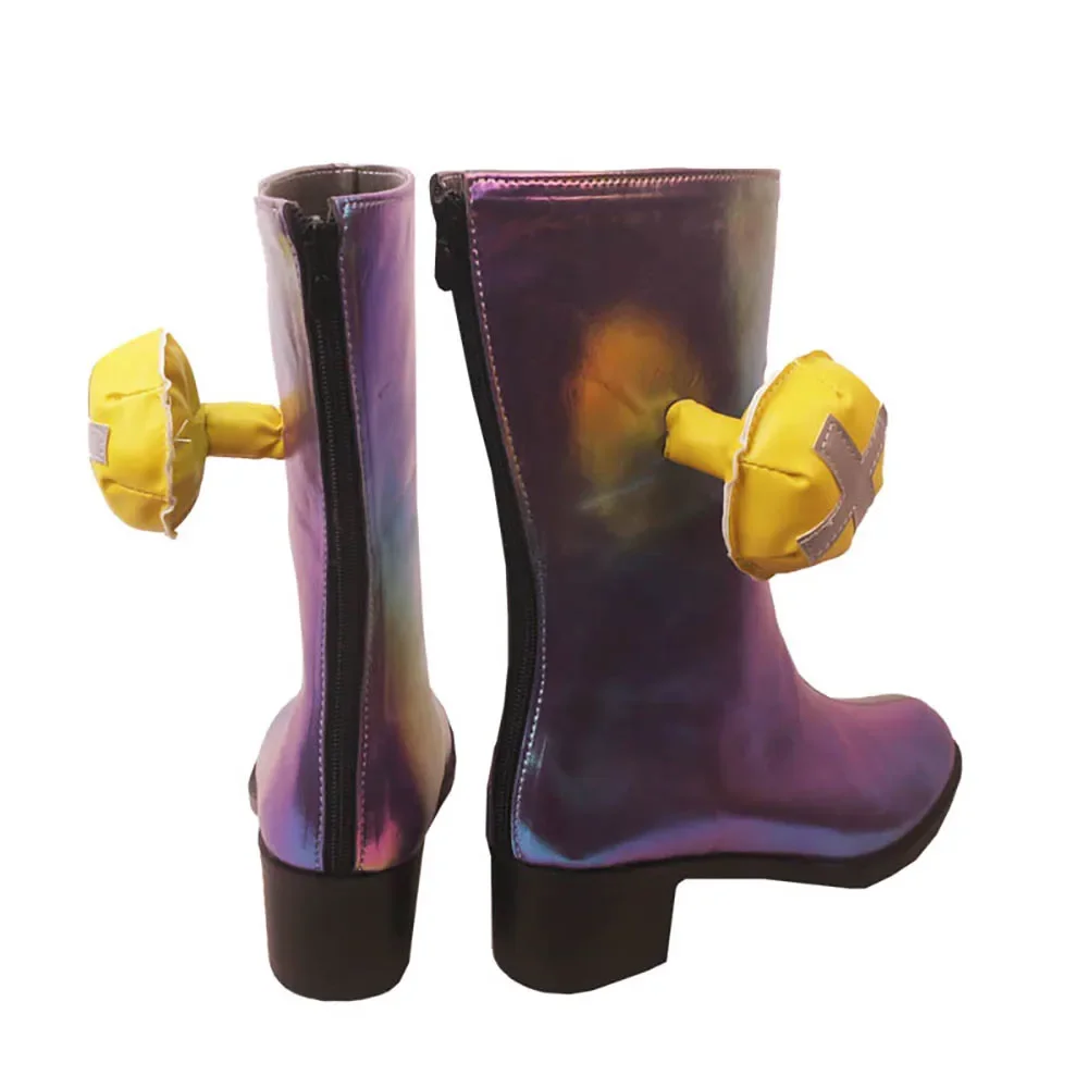 Scharlachrote und violette Lono-Cosplay-Stiefel blenden Schuhe nach Maß für Erwachsene und Kinder