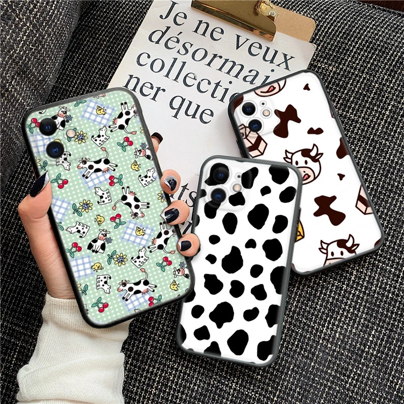 56A cow cartoon pattern Soft Case for Redmi Note 11 11S 10 10T 10 Pro Max 10S 9T 9 9S 8 8T 7 Xiaomi Mi 11 11I 12 12X