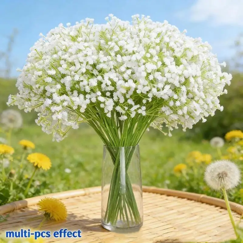 Nicht Verblassende Weiße Künstliche Gypsophila 20 Sträuße 600 Stiele Kunstblumen für Hochzeits-Tischdekoration – Detail 2