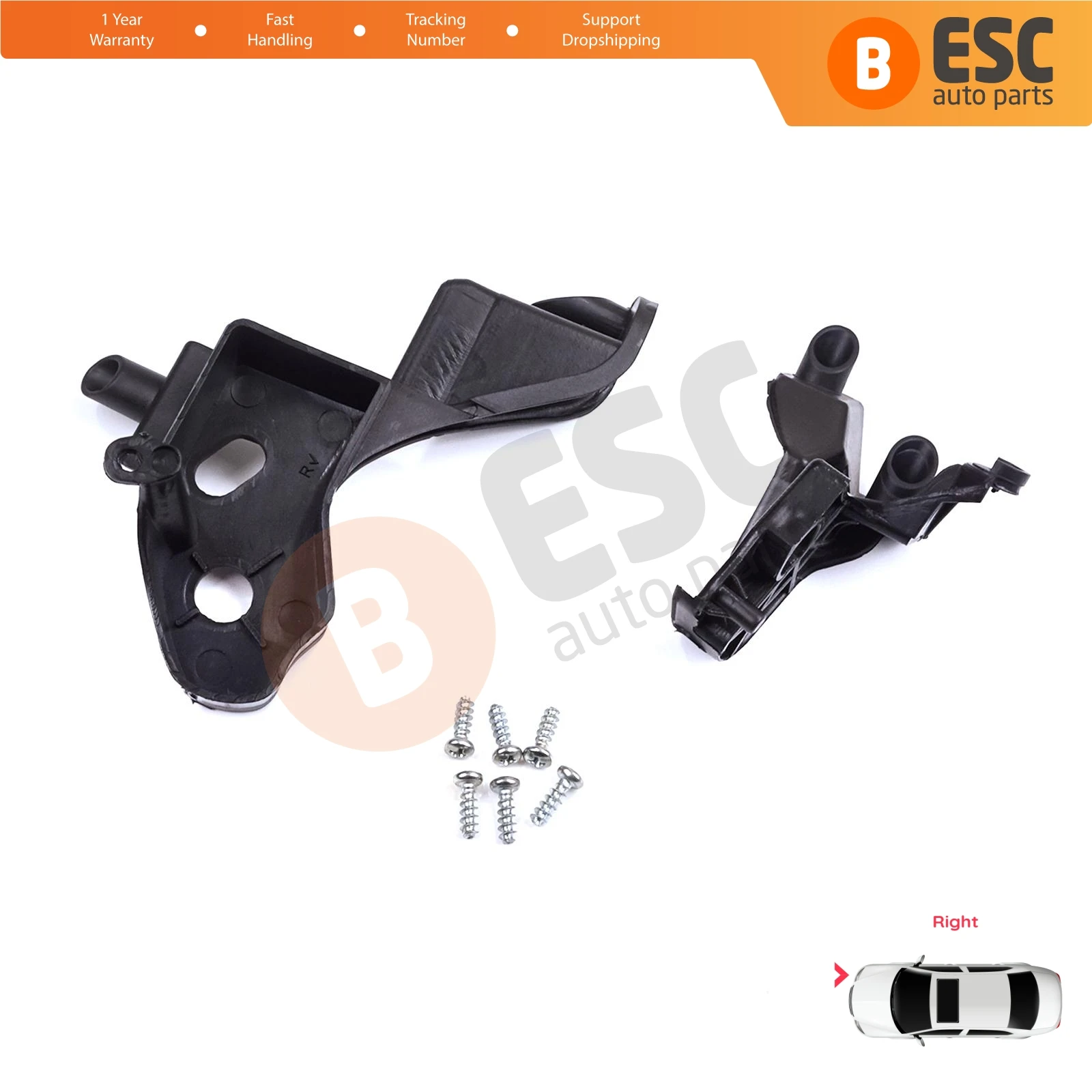 EHL574-2 Headlight Holder Mount Repair Bracket Tab Right Side for Citroen C4 MK2 B7 NC 2009-2018 DS4 MK1 NX 2010-2015